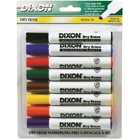 Dixon Dix Wedge Tip Dry Erase Markers Per Pack Walmart