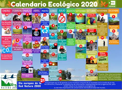 Calendario Ecológico 2020 Fechas Importantes Para El Medio Ambiente