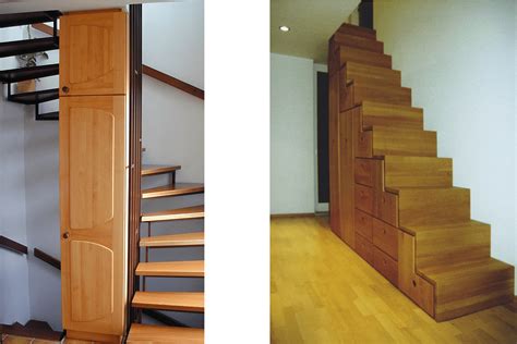 Ordnung schafft man hier ganz einfach mit fächern, schränken und auszügen. Treppenschrank