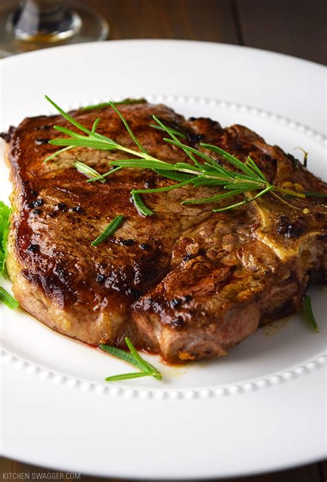 T-Bone Steak with Garlic and Rosemary Recipe | Kitchen Swagger