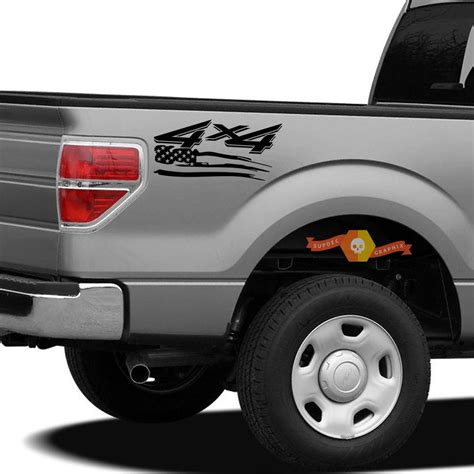 Car And Truck Parts 4x4 Truck Bed Decals Matte Black Set For