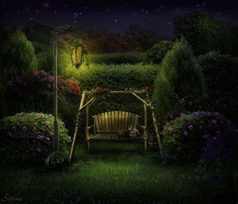 The Night Garden Garden Backdrops Gothic Landscape Night