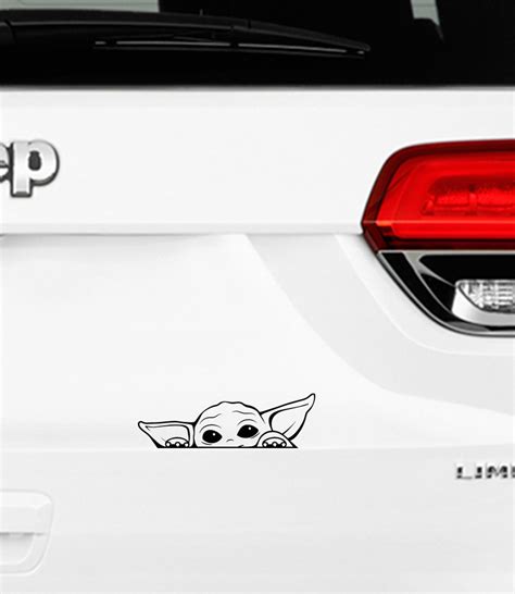 Baby Yoda Decal Star Wars Decal Grogu Window Decals Etsy