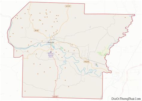 Map Of Independence County Arkansas