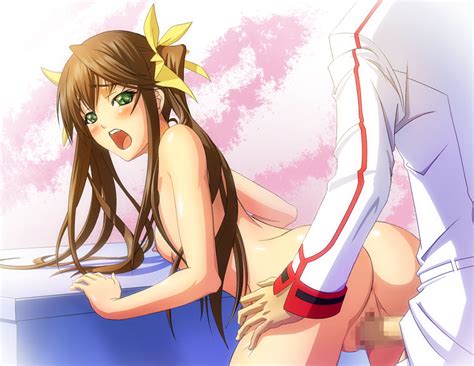 Huang Lingyin Infinite Stratos 10s Ass Ass Grab Blush Brown Hair Censored From Behind