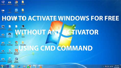 How To Activate Windows 7 Using Cmd Command Youtube