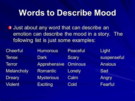 Examples Of Mood In Literature Sharedoc
