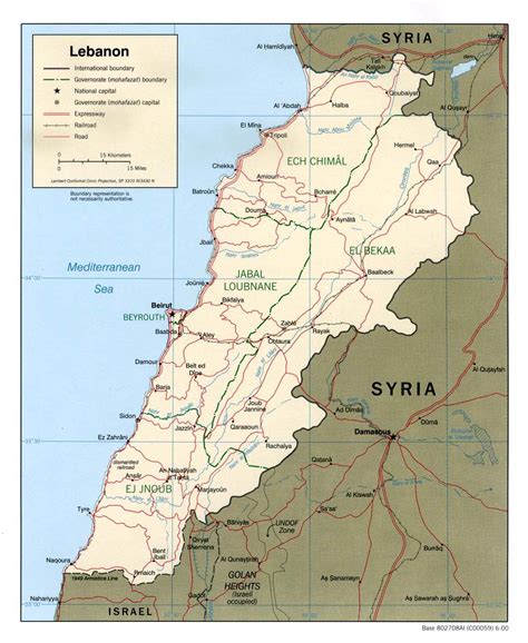 Lebanon - Map Locator