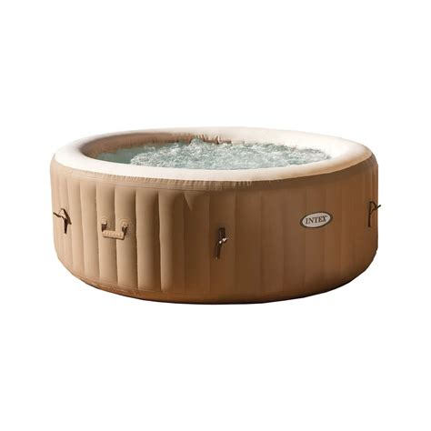Intex 120 Bubble Jets 4 Person Round Portable Inflatable Hot Tub Spa