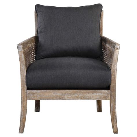 Embrace the rattan and cane furniture trend with a statement chair for. Decima Coastal Beach Rubbed Cane Grey Armchair | Grey ...