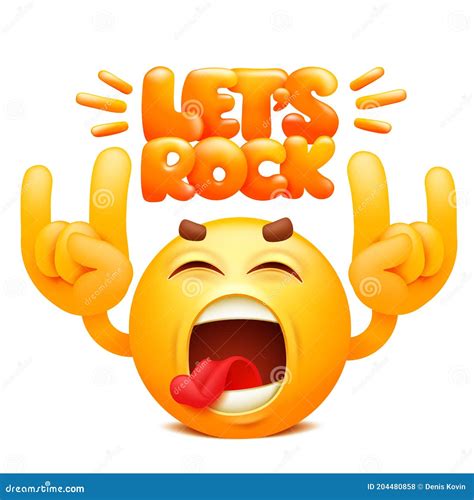 Rock It Emoticon Vector Illustration 43663854