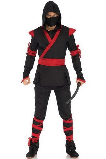 Mens Red Ninja Costume Spicy Lingerie