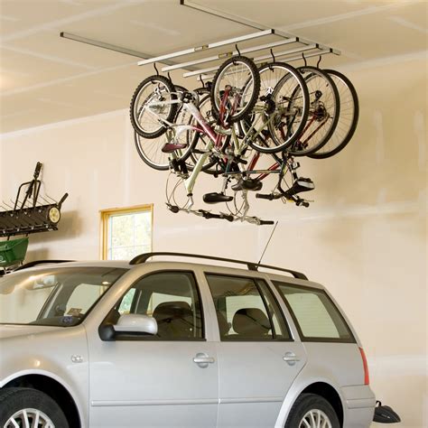 Shelving ideas for a garage. Cycle Glide Bicycle Storage System | Saris