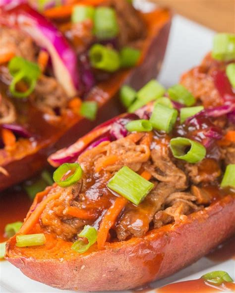 You Should Make These Pulled Pork Stuffed Sweet Potatoes For A Loaded