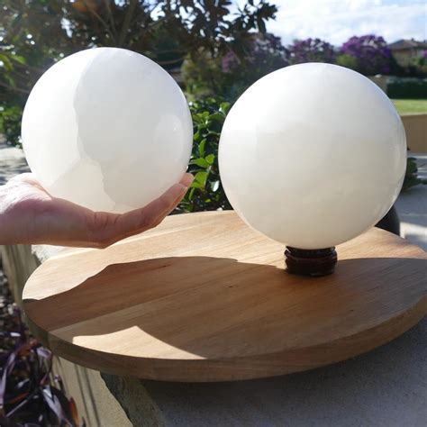 Large Selenite Crystal Ball Sphere Selenite Spheres Earth Inspired