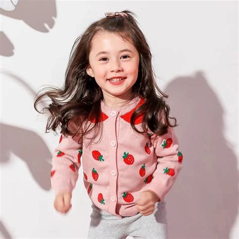 Spring Autumn Baby Outwear Girls Cardigan Kids Fashion Knitwear