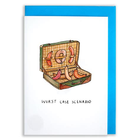 Wurst Case Scenario Funny Greetings Cards Jelly Armchair