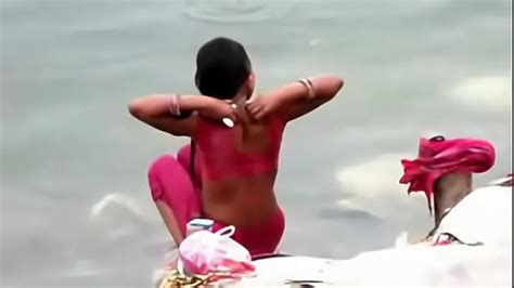Indian Woman Bathing In Ganges River Backless Open Xxx Mobile Porno