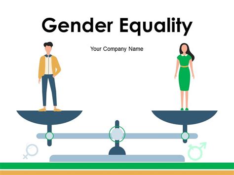 Gender Equality Symbols Concept Teaching Board Scale Presentation Graphics Presentation