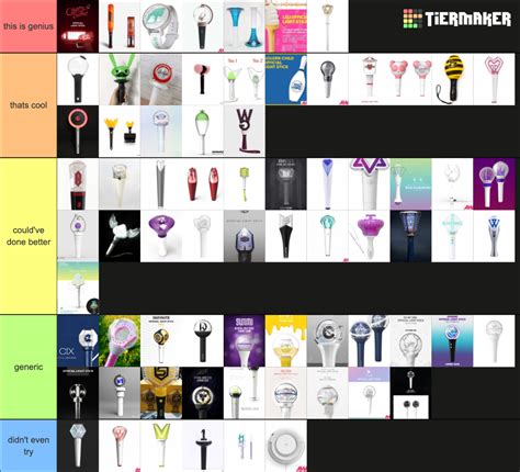Create A Kpop Lightstick Ranking Tier List Tiermaker Images And Photos Finder