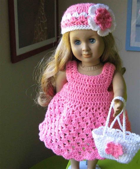 Disney princess crochet doll patterns: Doll dress ParTTERN Crocheted doll dress for American Girl