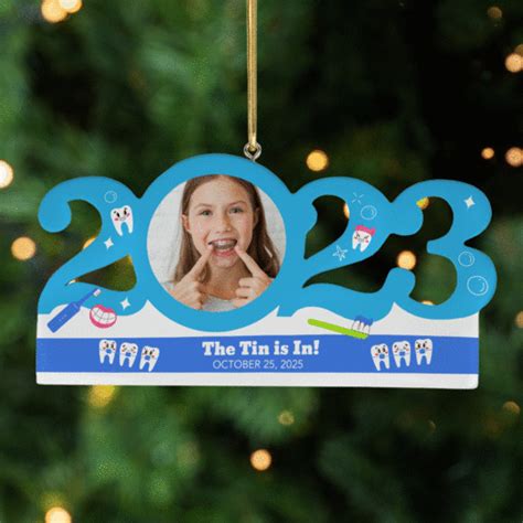 Personalized 2023 Dated Braces Christmas Ornament