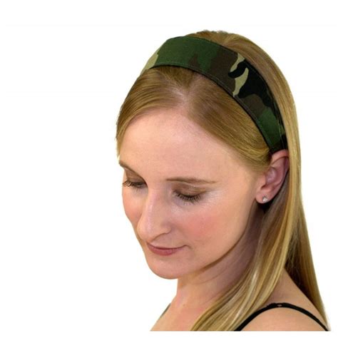 Skinny Headband Popular Camo Green And Earth Tones Camouflage Running