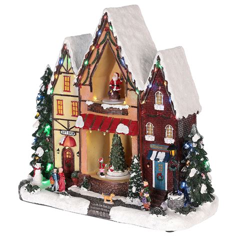 Christmas Village House With Movement Lights And Music Online Sales