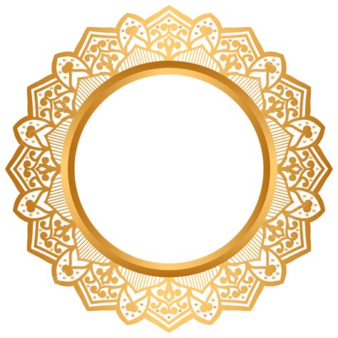 Luxus Goldener Kreisrahmen Transparent Mit Vintage Mandala