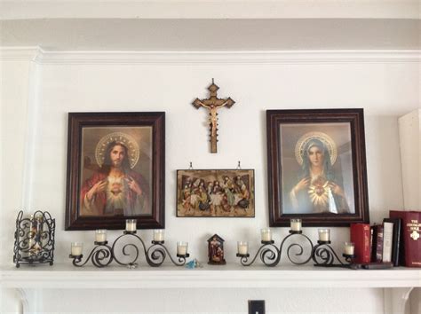 Catholic Home Altar On A Shelf Home Altar Catholic Catholic Prayers
