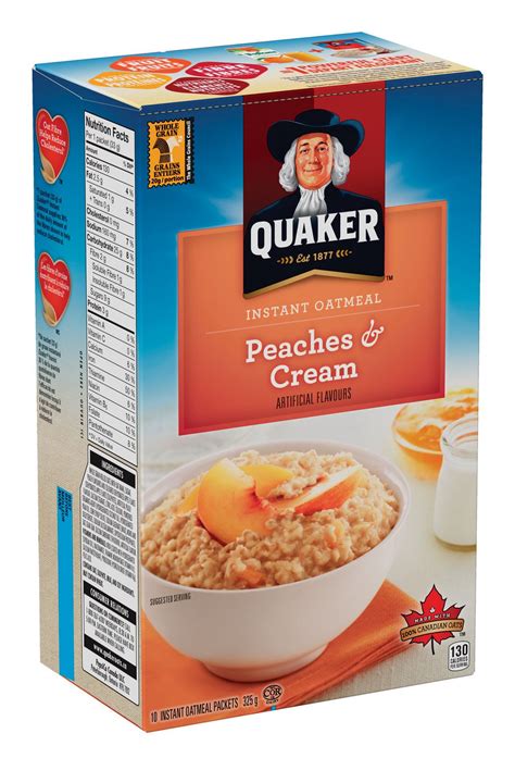 Quaker Peaches And Cream Instant Oatmeal Walmart Canada