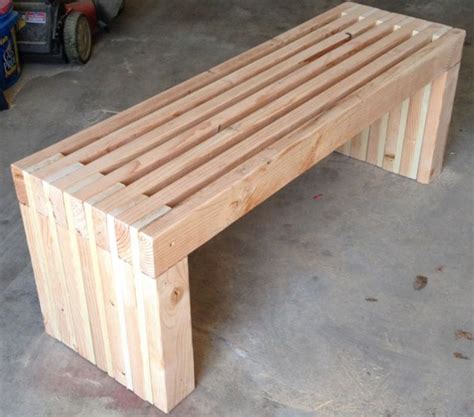 PLANS ONLY For Long Park Bench DIY X Wood Design Etsy In Indoor Outdoor Furniture