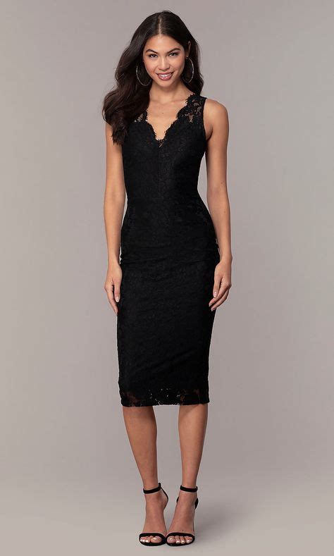 V Neck Black Lace Midi Party Dress By Simply With Images Midi Dress