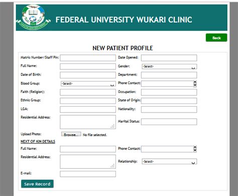 Implementation Of The New Patient Profile Form Download Scientific