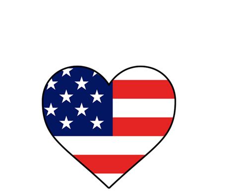 미국 국기 심장 다운로드 Png 이미지 Png Arts
