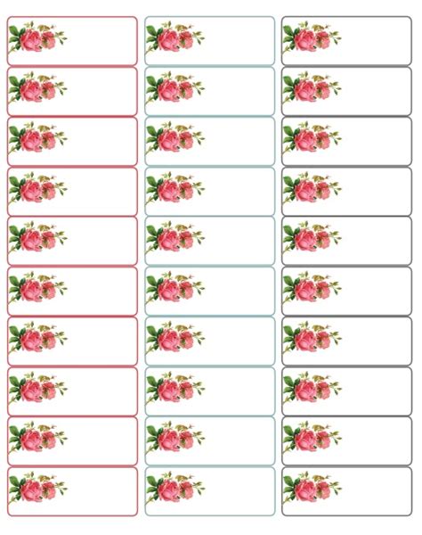 Free label templates this site enables you to create custom labels from a wide selection of free label templates that can be personalized with your own text and printed at home for free. Valentine's Day Labels with Roses | Free printable labels ...