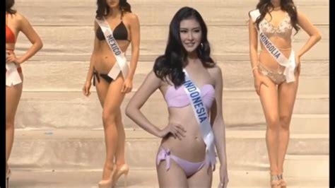 Sexinya Miss Indonesia Memakai Bikini Dalam Kontes Miss World Youtube