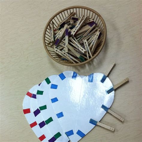 Clothespin Matching Valentines Day Activity The Clothespins Are