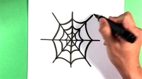 How To Draw A Spider Web Halloween Drawings Youtube