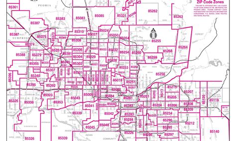 Scottsdale Zip Code Map Scottsdale Az