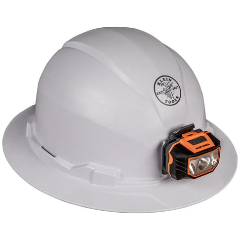 klein 60406 hard hat non vented full brim style with headlamp northeast electrical