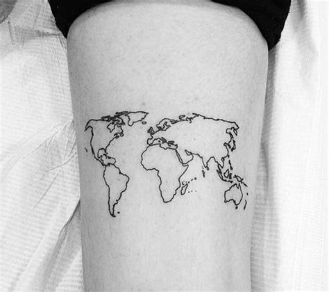 World Map Tattoo Design Photos