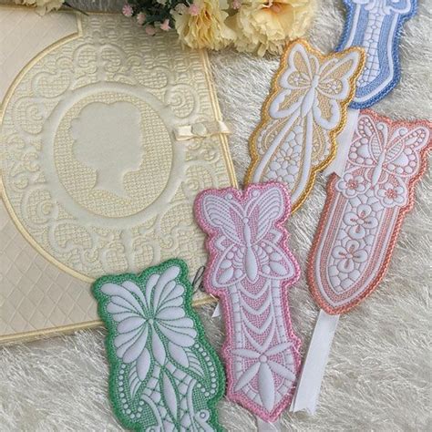 Sds1431 Quilted Bookmarks With Images Machine Embroidery Quilted