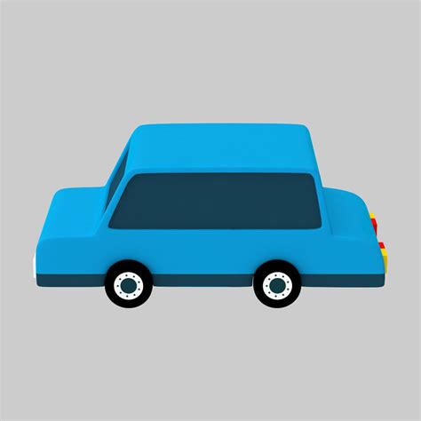 Low Poly Cartoon Car Free 3d Model 3ds Obj C4d Fbx Free3d