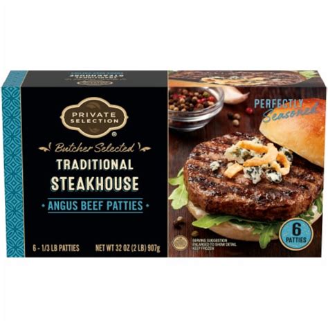 Private Selection Traditional Steakhouse Angus Beef Patties Ct
