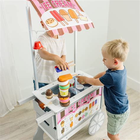 Melissa And Doug Snacks And Sweets Food Cart W Over 40 Accessories Just