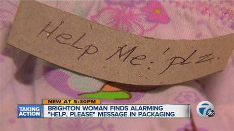 Woman Finds Help Menote In Underwear Package Youtube