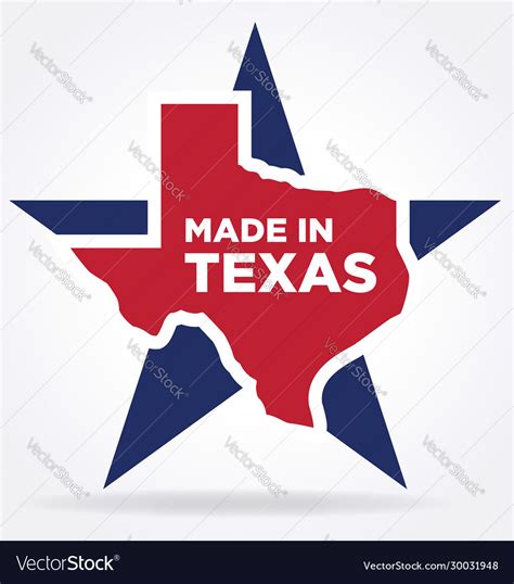 Made In Texas Logo 04 Royalty Free Vector Image