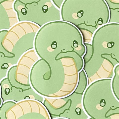 Cute Snake Munchimal Kawaii Reptile Animal Large Gloss Vinyl Etsy