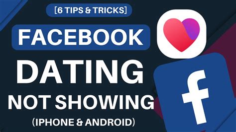Fix Facebook Dating Not Showing Up 2023 Facebook Dating Youtube